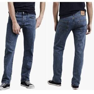 Levi's Men's 501 Original Straight Fit Jeans 32x30 Button Fly 100% Cotton Blue